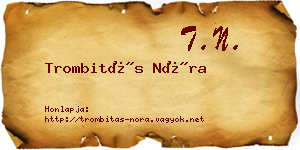 Trombitás Nóra névjegykártya